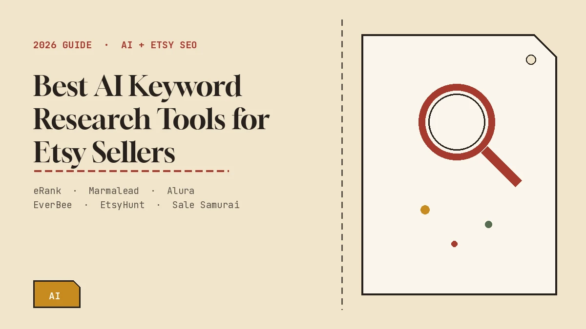 Best AI keyword research tools for Etsy sellers guide cover image
