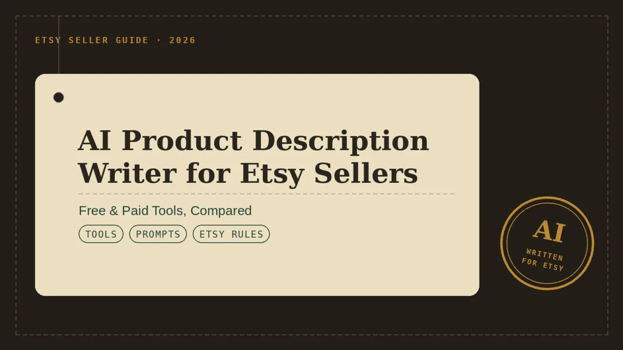 AI product description writer for Etsy sellers — 2026 free and paid tools guide