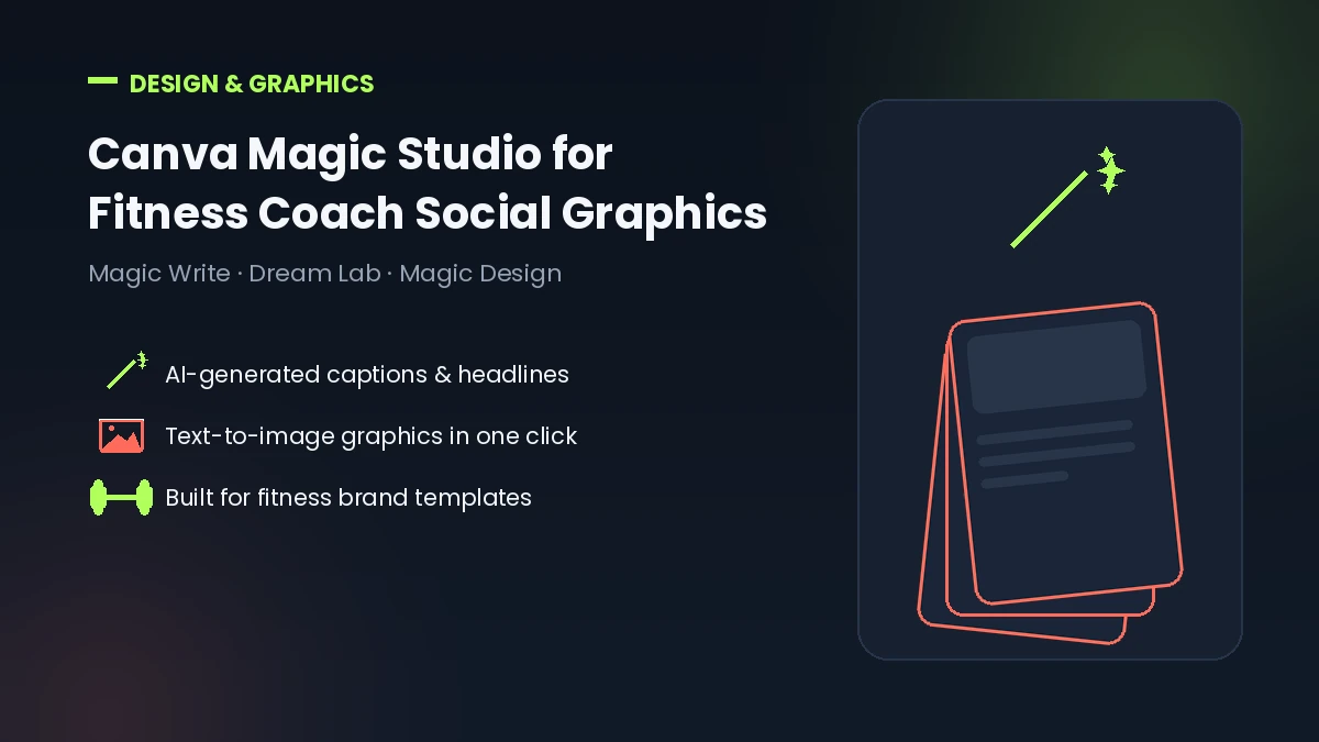 Canva Magic Studio AI design tools for fitness coach social media graphics and carousels